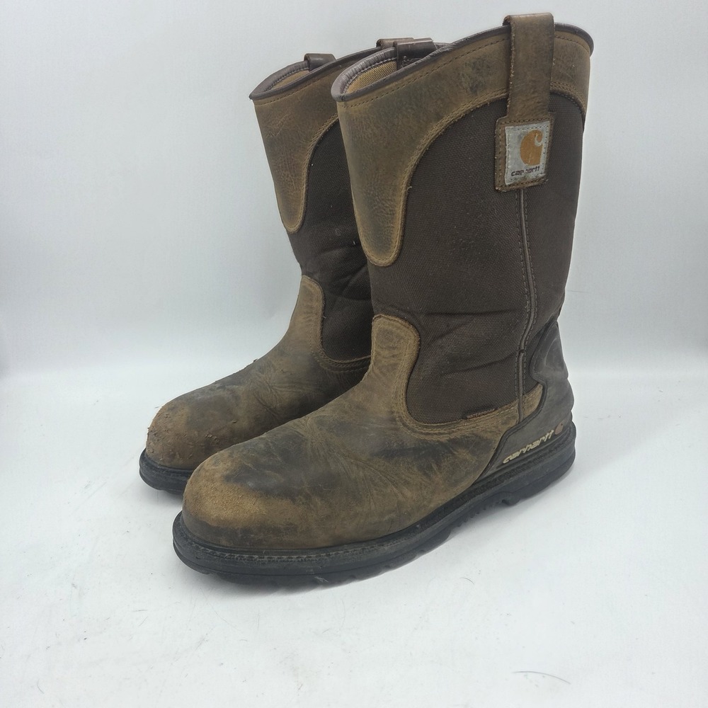 Carhartt Men's US 12 M Heritage Waterproof Steel Toe Wellington Boots Tan